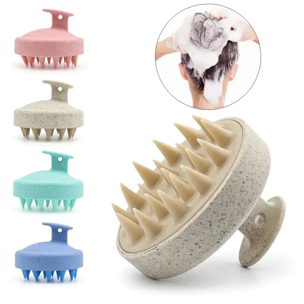 1Pc Silicone Shampoo Brush Body Massage Brush Bath Shower Brush Salon Hairdressing Tool Scalp Massage Comb Hair Washing Comb
